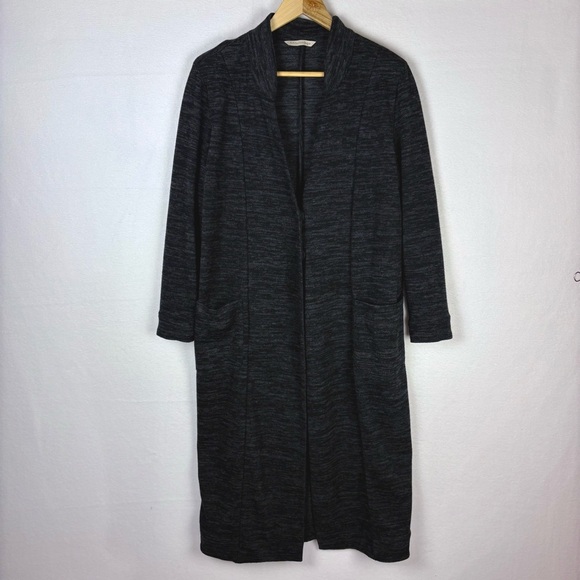 Soft Surroundings Gray Cardigan Duster Sweater with Snap Front - Picture 1 of 8